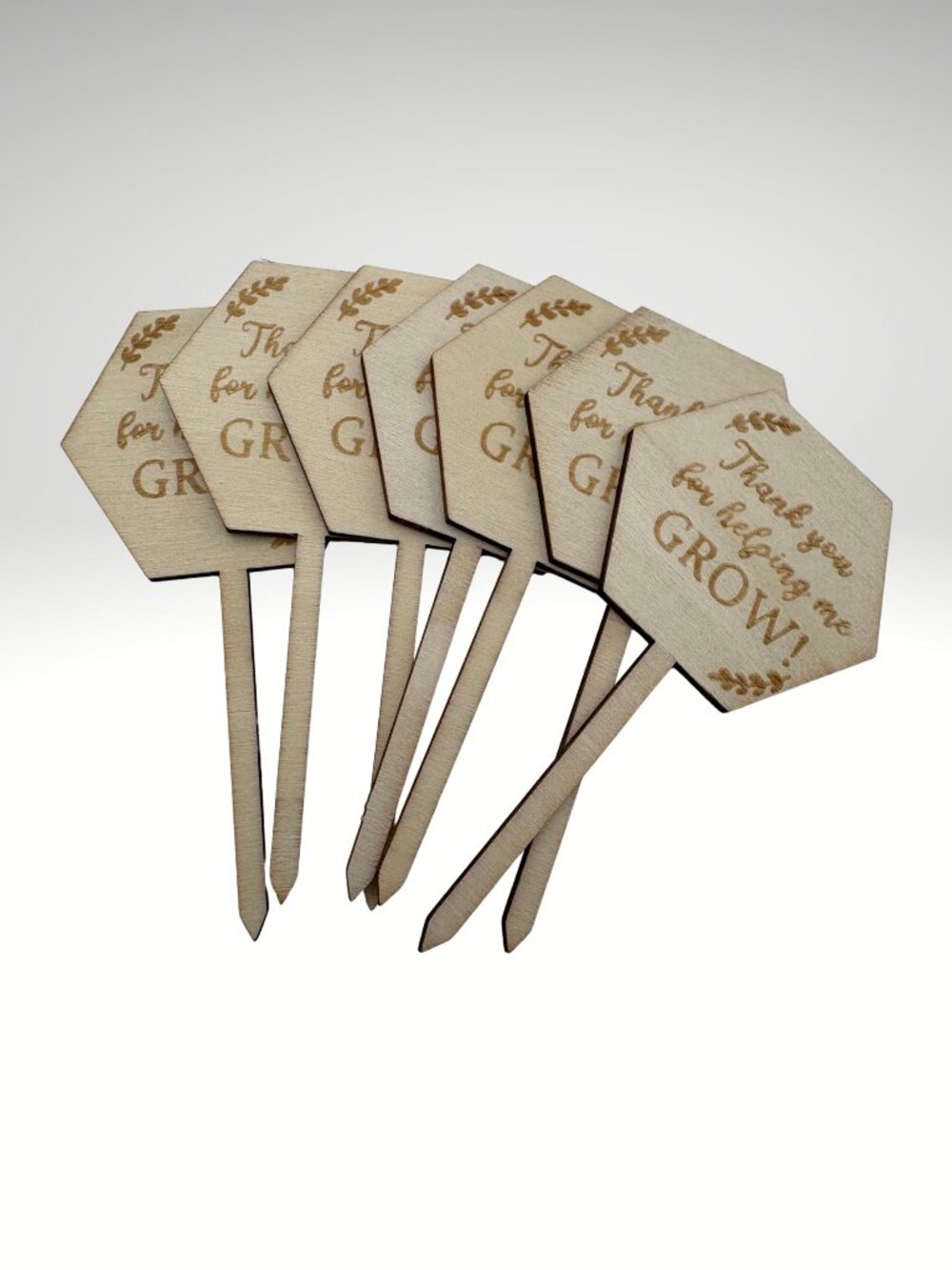 Thank you for helping me grow! Teacher Appreciation Gifts Wooden Tags(SKU:401MI)